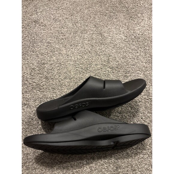 Oofos OOahh Mens Size 12 Recovery Slip-On Slides Beach Sandals Black - Picture 6 of 8